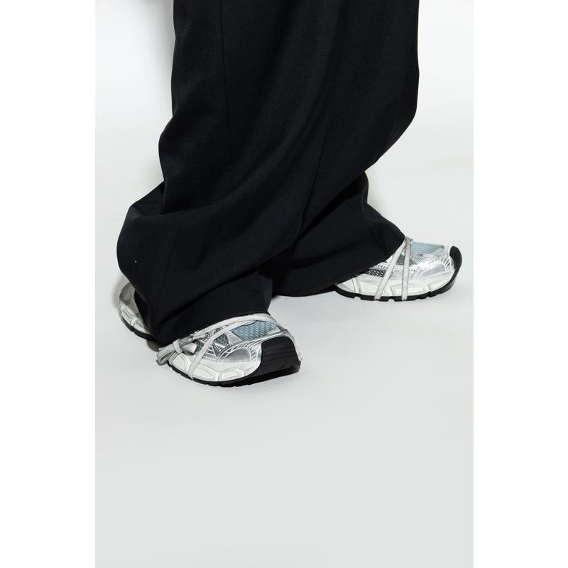 Balenciaga/巴黎世家男款低帮跑鞋白面白织带缓震橡胶大码运动鞋高清大图