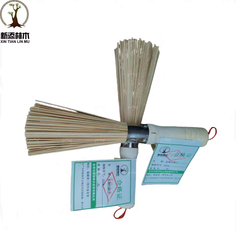 新添林木 长柄竹刷子 25cm /个高清大图
