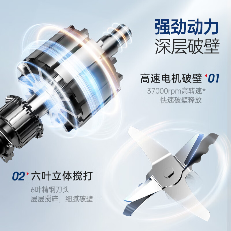 摩飞电器破壁机MR8201蓝