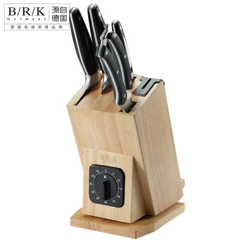 Brk Germany德国厨具奥伯豪森刀具五件套全套厨房刀具德国钼钒钢切菜刀三德 刀水果刀厨房剪旋转橡木刀座5件刀具套装报价 参数 图片 视频 怎么样 问答 苏宁易购