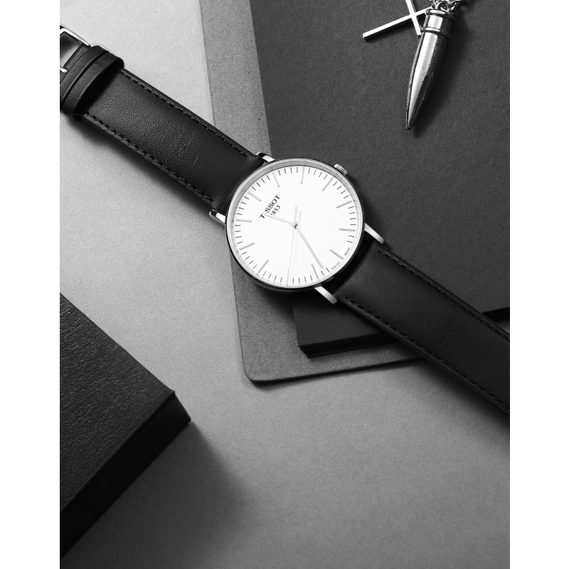 TISSOT 天梭 瑞士品牌 魅时系列男士手表 瑞士品牌石英表男 T109.610.16.031.00