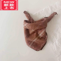 可莉允儿童棉麻四方巾口水巾潮薄款围巾婴幼儿宝宝多用巾头巾三角巾毛巾