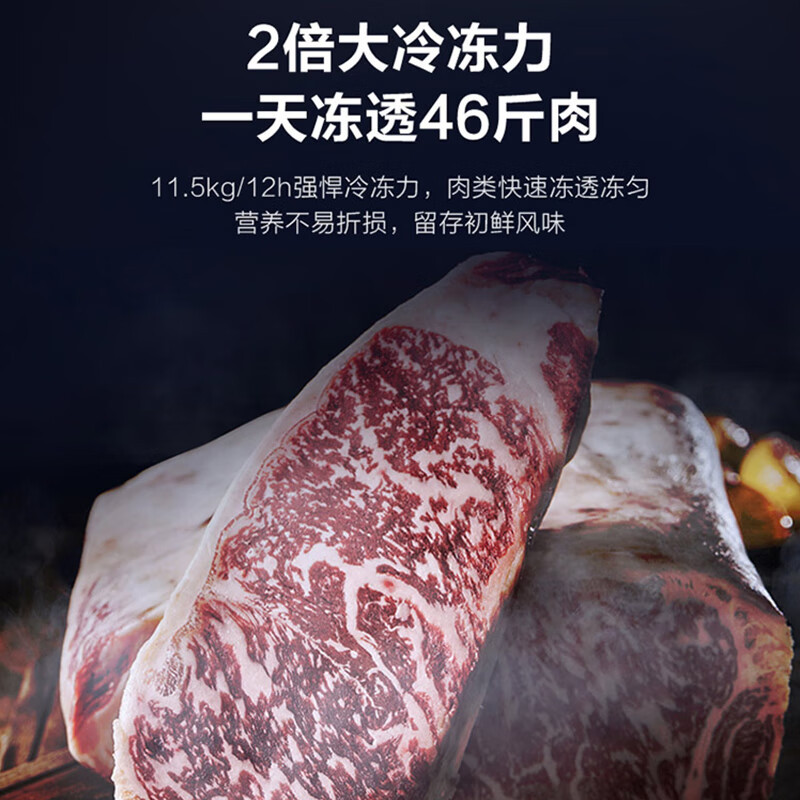 海尔冷柜[旗舰新品]家用冰柜308升以上大容量全冷冻柜超低温速冻果蔬海鲜柜节能省电两用冷柜一级能效高清大图