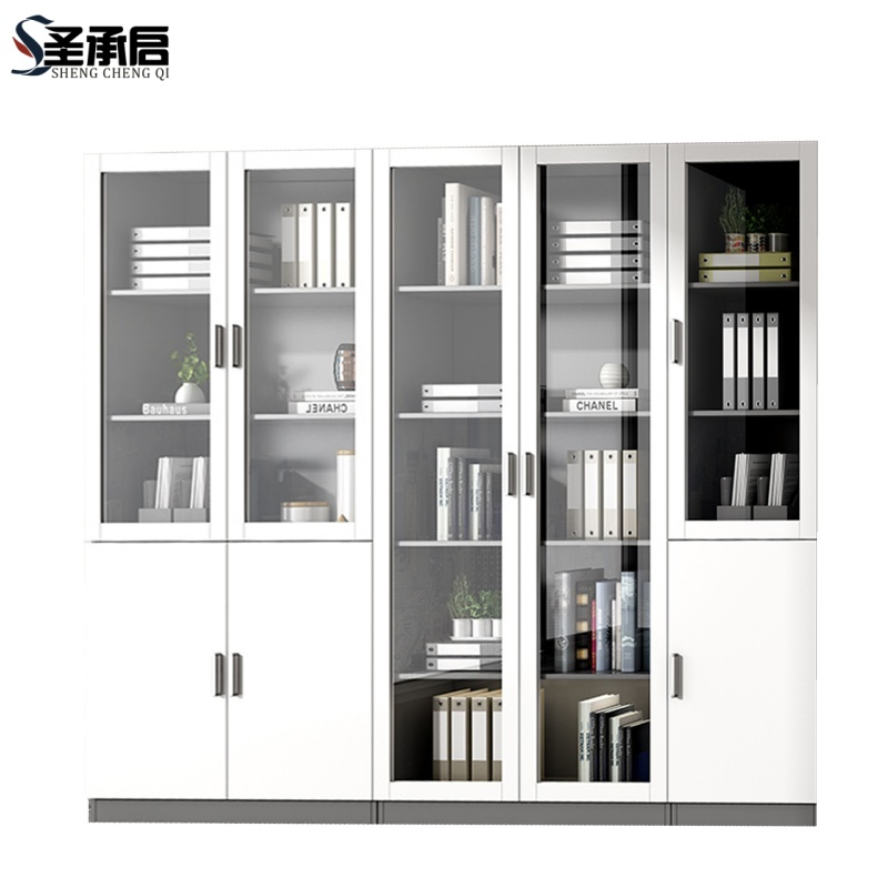 圣承启 落地书柜 组合台高清大图