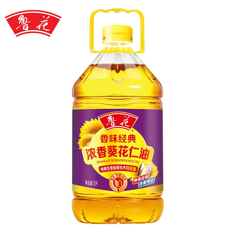 鲁花 浓香葵花仁油5L