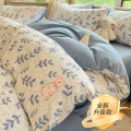 星月居 秋冬全棉磨毛纯棉新款床单被套 适合2m床单四件套 适合被套220x240cm 兔稚