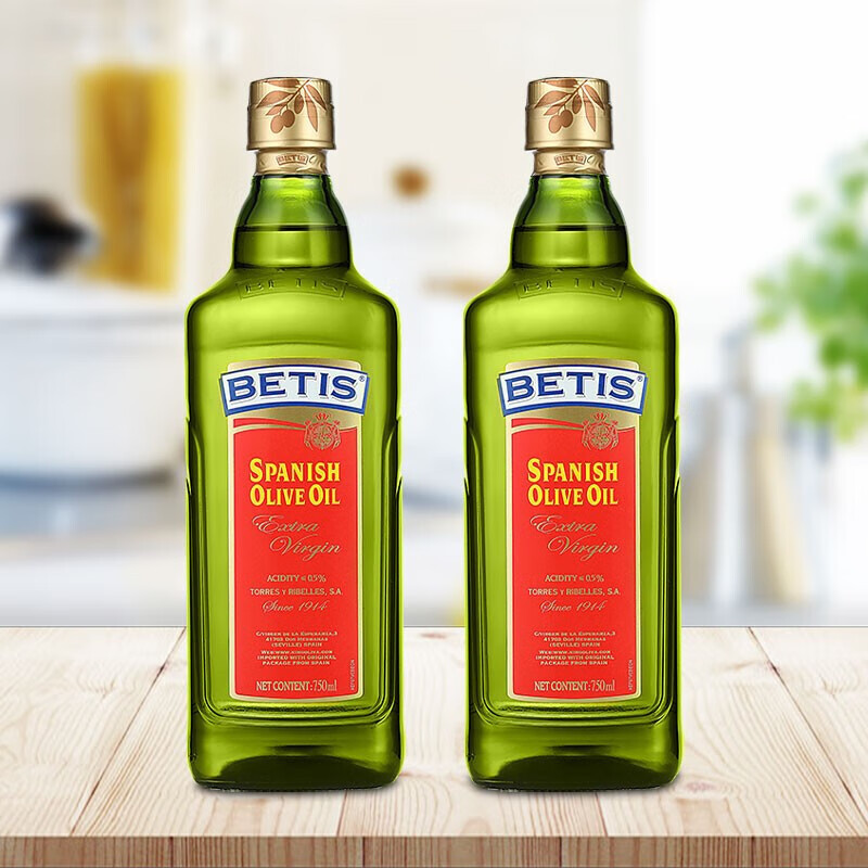 贝蒂斯(BETIS)特级初榨橄榄油瓶装750ML*2礼盒装