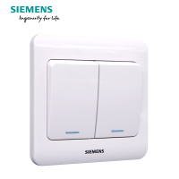 西门子(SIEMENS)开关插座 远景雅白系列二开单控带荧光5TA01151CC1