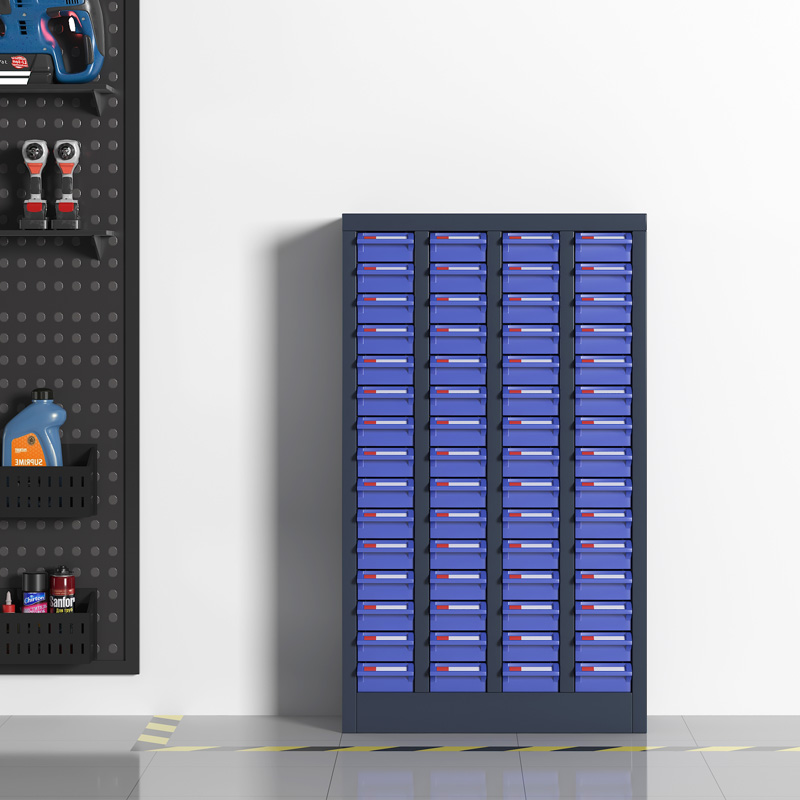 臻远 ZYLJG-W48 零件柜 60抽蓝色无门小号 526*220*885高清大图