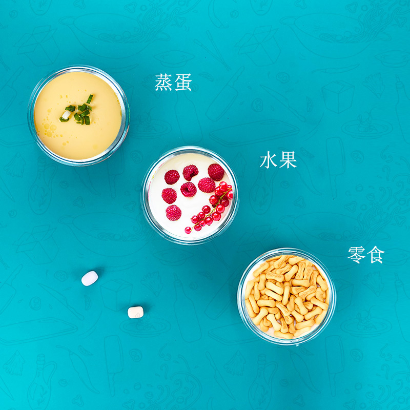 英国Riopoton锐普顿 保鲜盒RF-150R小号婴儿宝宝辅食盒玻璃储存碗可微波烤箱蒸煮外出便携零食盒