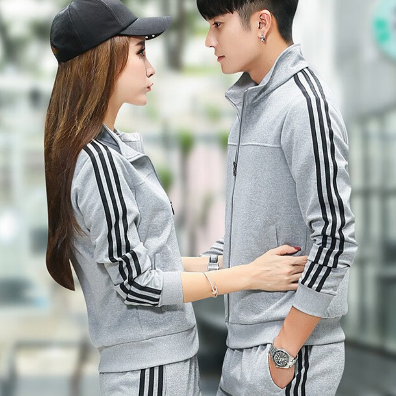 Tri-polar TP1655 休闲套装春男女运动服装男款灰色2XL高清大图