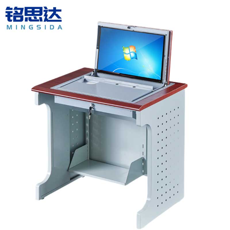 铭思达翻转电脑桌单人位张高清大图