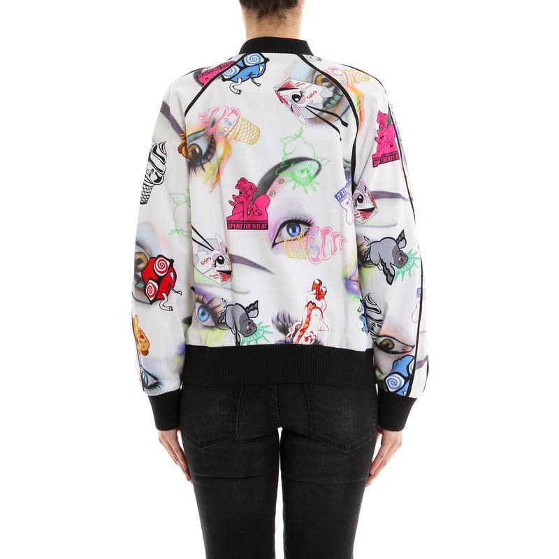 高田贤三(Kenzo)女款棉质印花棒球外套罗纹收口长袖休闲潮流套头图片