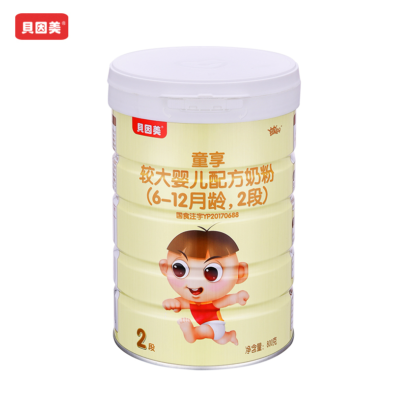贝因美(Beingmate)童享较大婴儿配方奶粉2段6-12个月800g罐装