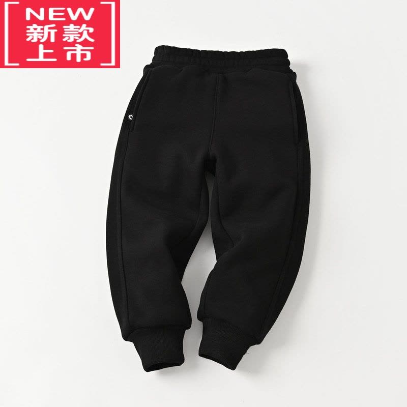 可莉允软儿童加厚棉裤 男童女童保暖卫裤 夹丝绵收口长裤子 秋冬款 童装保暖裤图片