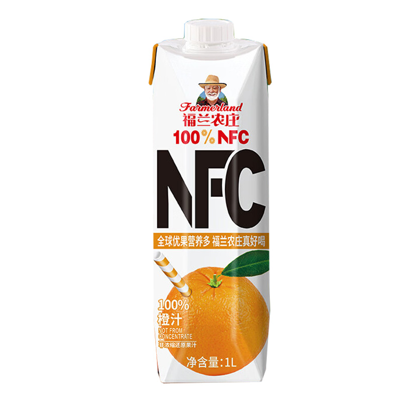福兰农庄 橙复合果汁 1L 瓶高清大图