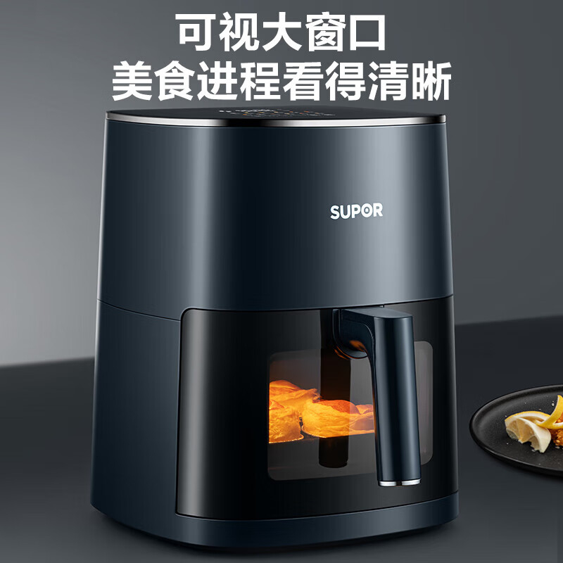 苏泊尔空气炸锅6L烹饪可视乐享美味蒸汽嫩炸KD60D830高清大图