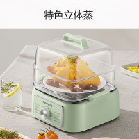 九阳(Joyoung)电蒸锅 蒸蛋器 蒸锅家用 电蒸笼 蒸煮一体多功能早餐包子可定时不锈钢蒸盘DZ100HG-GZ105