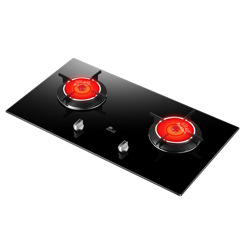 红日redsun红外线燃气灶天然气灶双灶具台式嵌入式钢化玻璃天然气参数