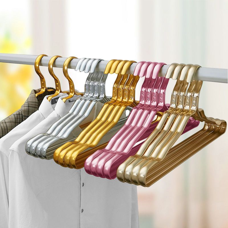 铝合金衣架无痕加粗加厚防滑批发衣挂衣服撑子成人家用衣服架衣撑铝