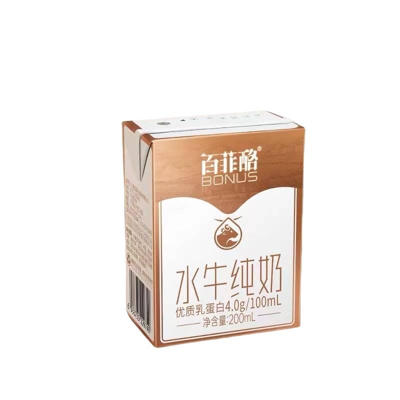百菲酪 水牛纯牛奶4.0g乳蛋白200ml*12盒整箱装高清大图