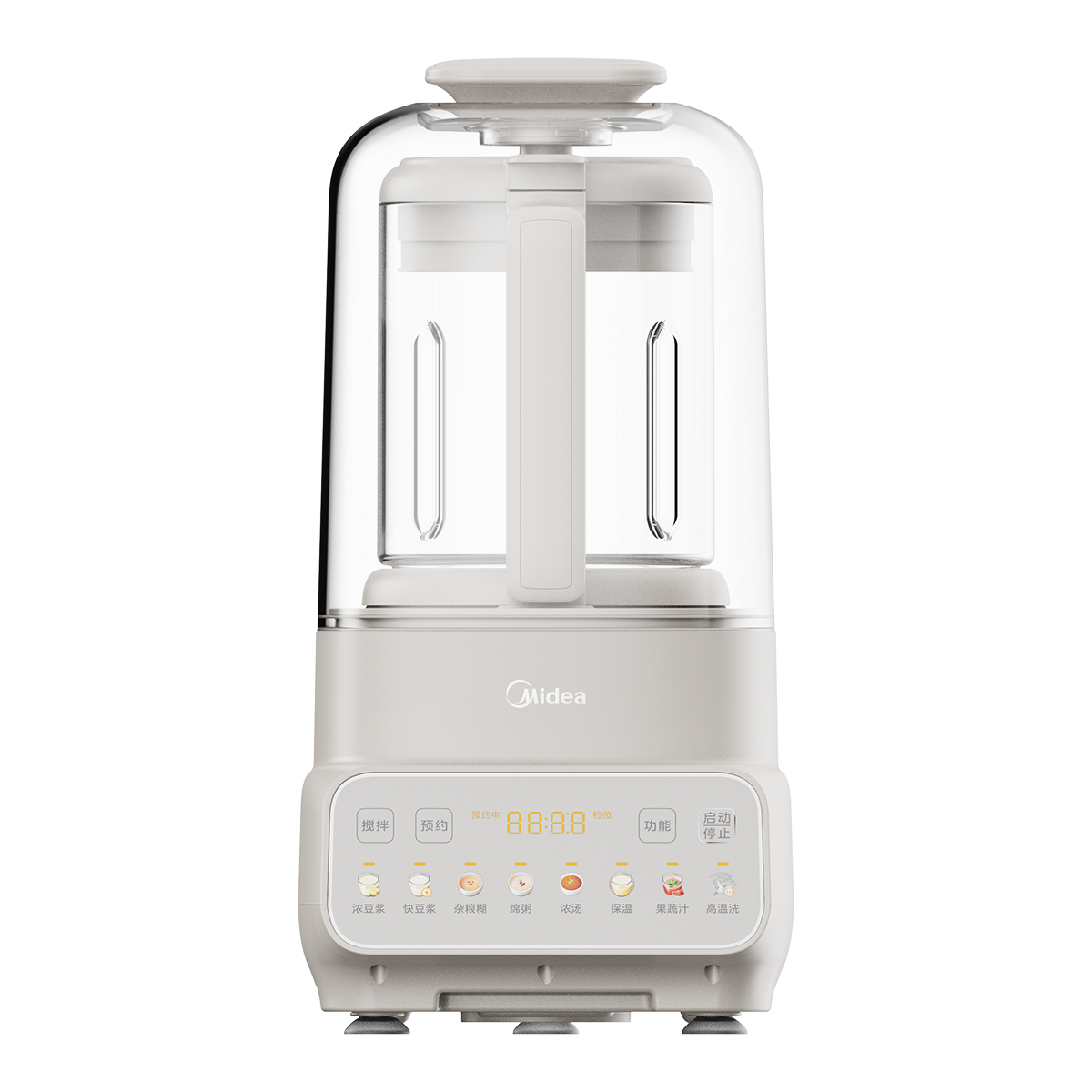 美的(Midea)破壁机家用豆浆机低音1.5L全自动高温洗大容量免过滤榨汁机五谷杂粮料理辅食机 MJ-PBX50-Y1