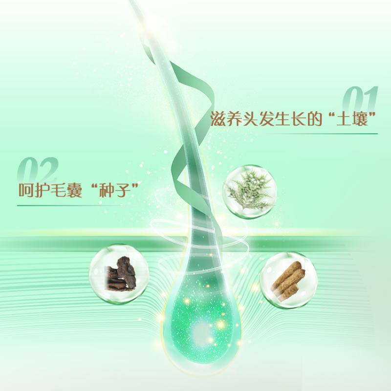 无限极植雅健发头皮精华液40ml(5ml×8支)