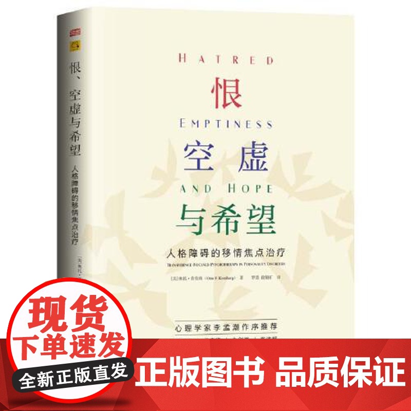 恨、空虚与希望:人格障碍的移情焦点治疗 东方出版社高清大图