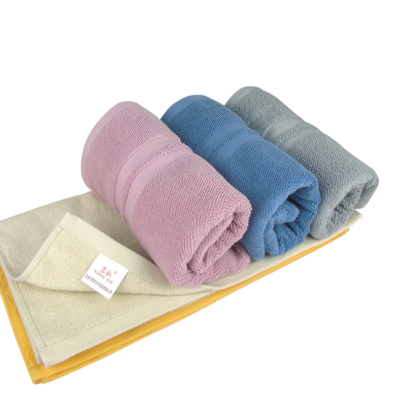 莺歌5A级抗菌高级缎档加大毛巾80*40(五色可选)条高清大图