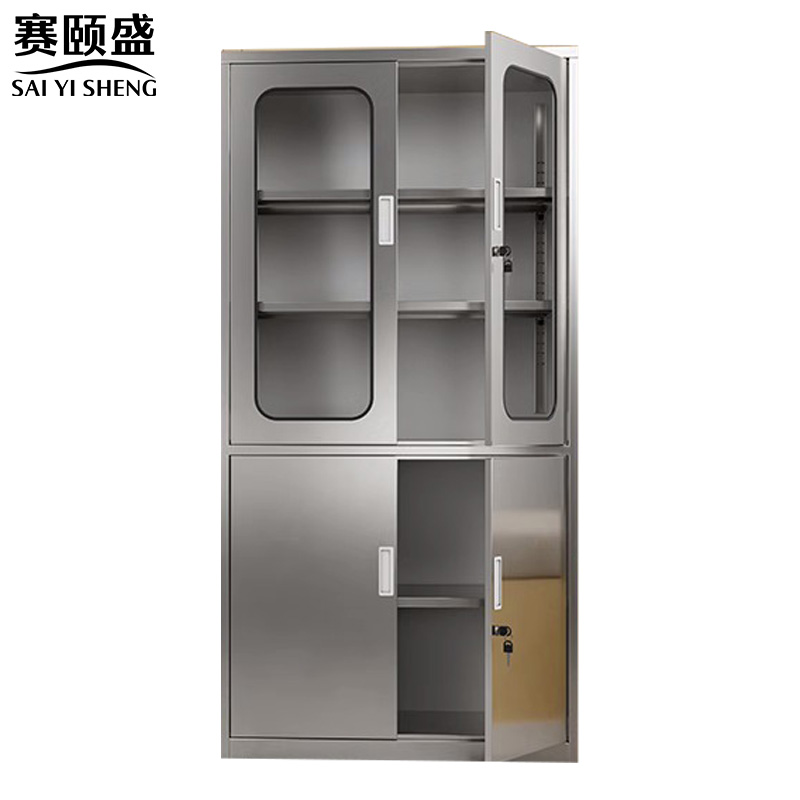 赛颐盛不锈钢文件柜大器900*400*1800mm(201)台高清大图