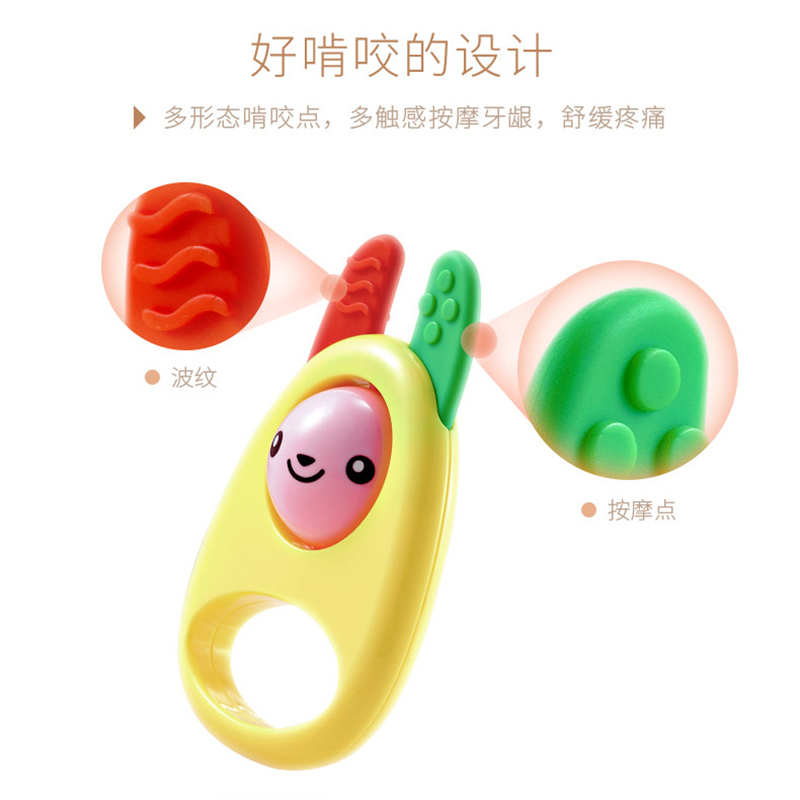 澳贝宝宝10只装牙胶抓握摇铃早教益智新生婴儿玩具3-12个月0-1岁高清大图