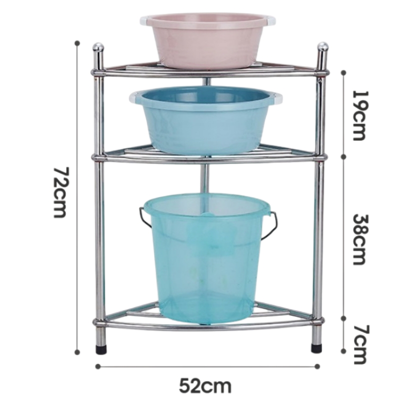 豫汉迎不锈钢脸盆架 脸盆架三层加高个 多规格