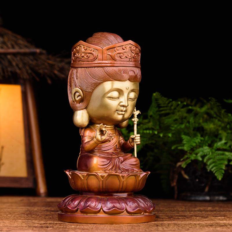 美帮汇虚空藏佛像 生肖属牛属虎守护神菩萨彩铜工艺品摆件高清大图