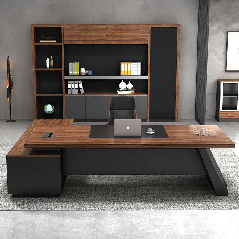 老板桌简约现代总裁办公桌椅组合单人办工桌创意大班台总经理桌子