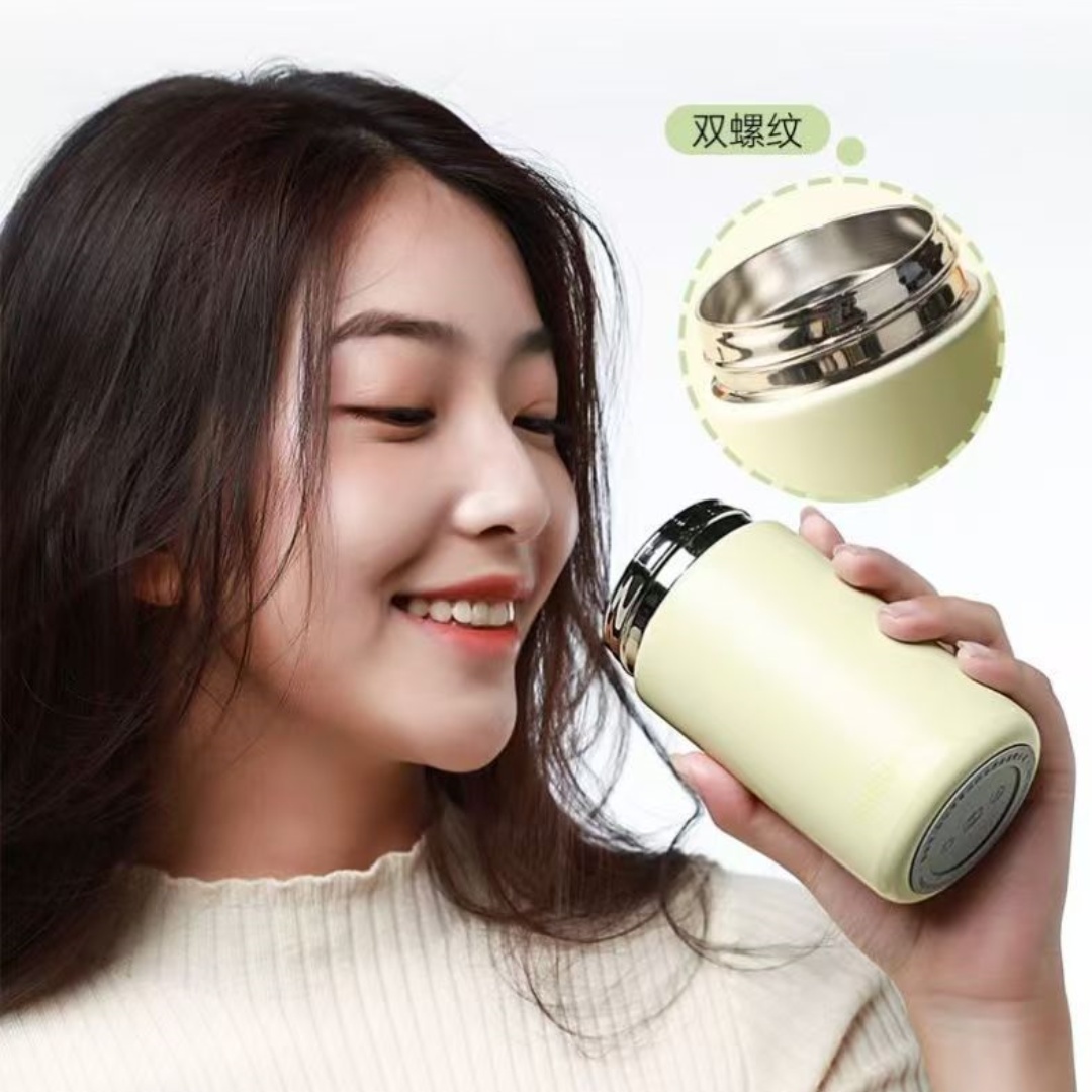 富光WFZ1263-350高颜值女生保温杯316不锈钢水杯绿色350ml高清大图