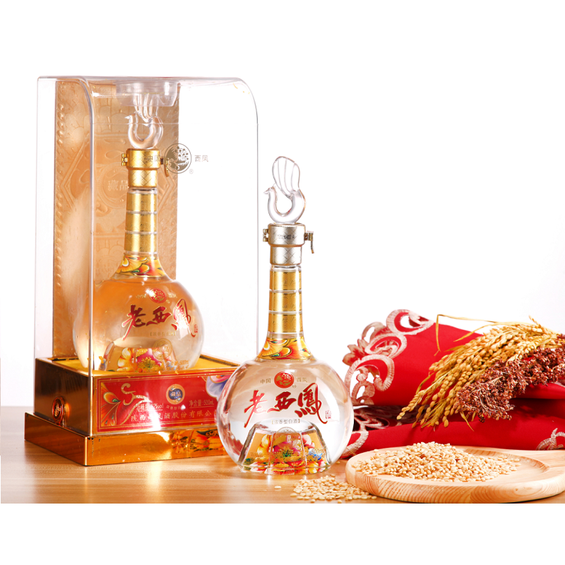 西凤酒52度浓香型白酒喜酒婚宴商务送礼老西凤酒藏品级500ml6瓶整箱装