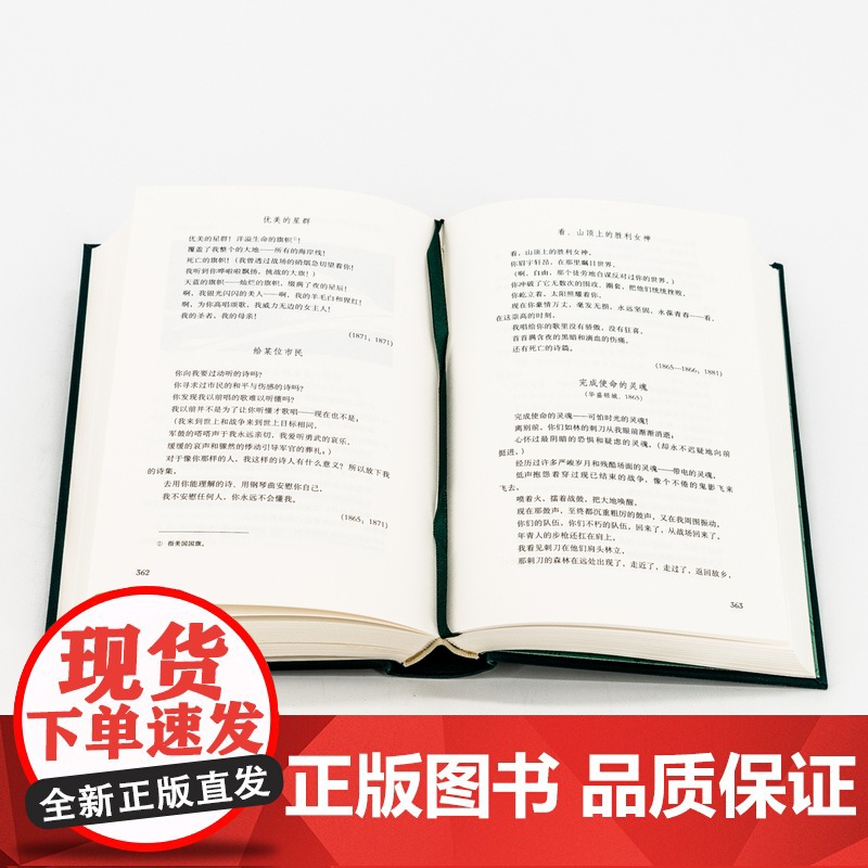 草叶集 精装插图本 沃尔特惠特曼 叛逆者 朱一龙 完美复刻1855版草叶集原版装帧 外国诗歌 美国诗歌 外国文学 上海高清大图