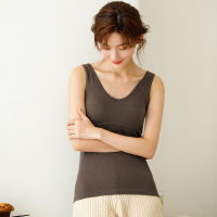 俞兆林春秋季保暖内衣女无钢圈可拆卸文胸简约纯色无缝V领打底吊带