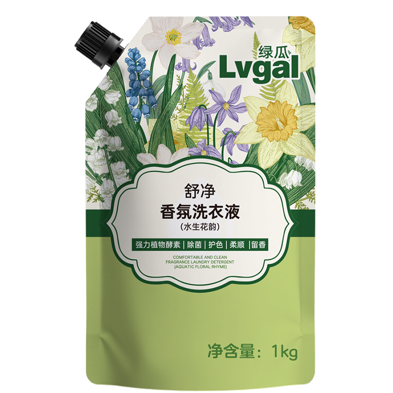 绿瓜 舒净香氛除菌洗衣液1kg袋装*1