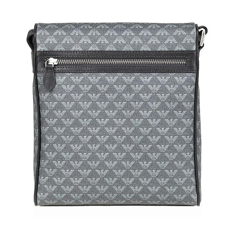 Emporio Armani奢侈品箱包男黑灰色logo印花斜跨包 Y4M001YH606-6844 舒适