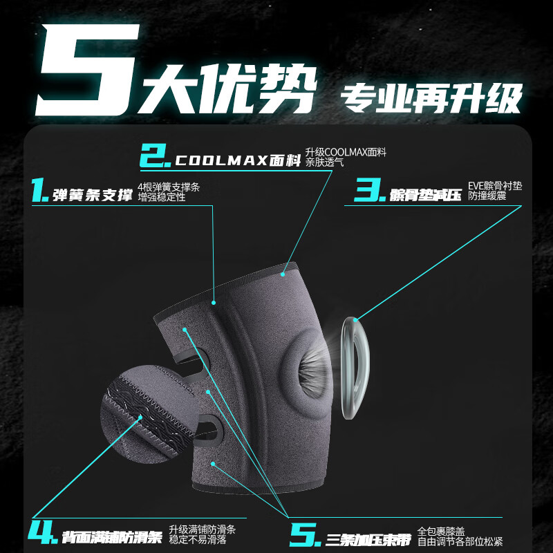 和正护膝双只装 HZ-X10高清大图