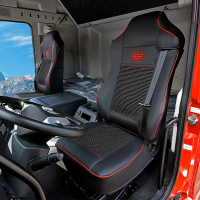解放j6p质慧版座套四季专用jh6领航版座椅套J6L货车用品坐垫装饰 皮革麻丝【黑色】