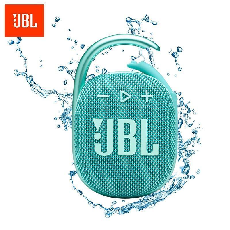 JBL CLIP4 无线音乐盒四代 蓝牙便携音箱 户外音箱迷你音响 IP67防尘防水 超长续航一体式卡扣 薄荷青
