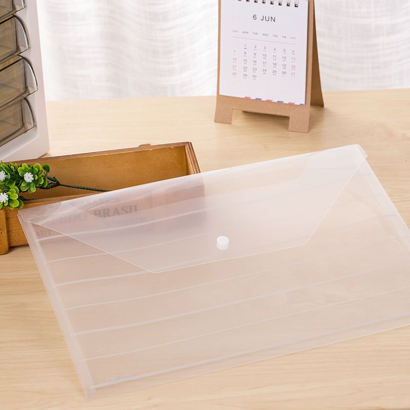 袋a4资料袋塑料文件袋文件收纳按扣文件袋10个装8308透明白色10个装