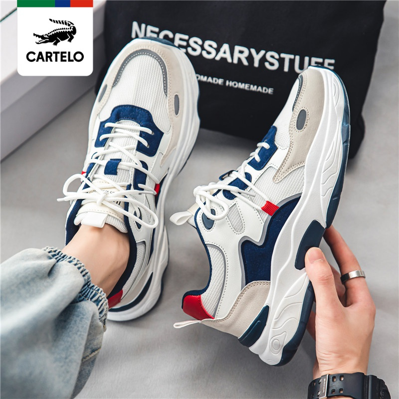 线下专柜同款卡帝乐鳄鱼cartelo新款潮流男士时尚老爹鞋运动休闲鞋男
