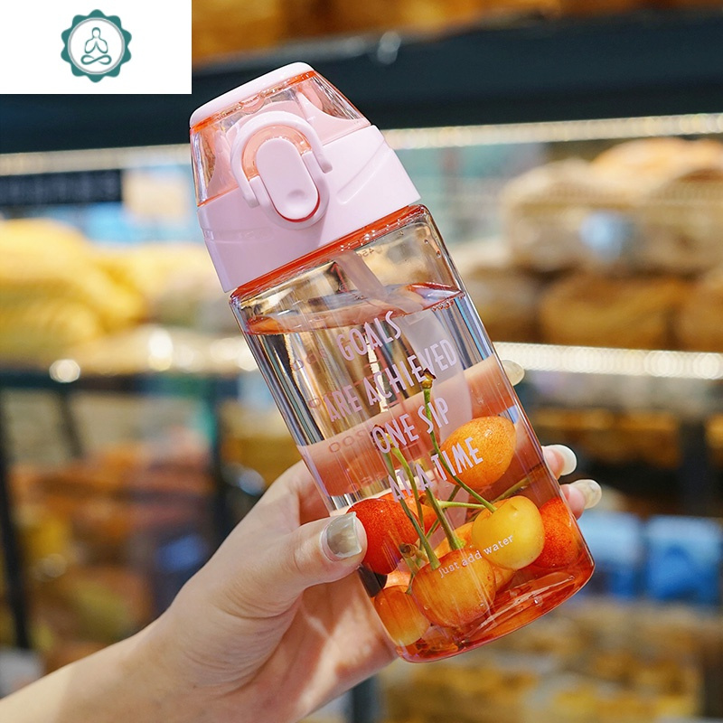 塑料杯水杯韩版个性潮流运动户外防漏便携女水壶暖热瓶