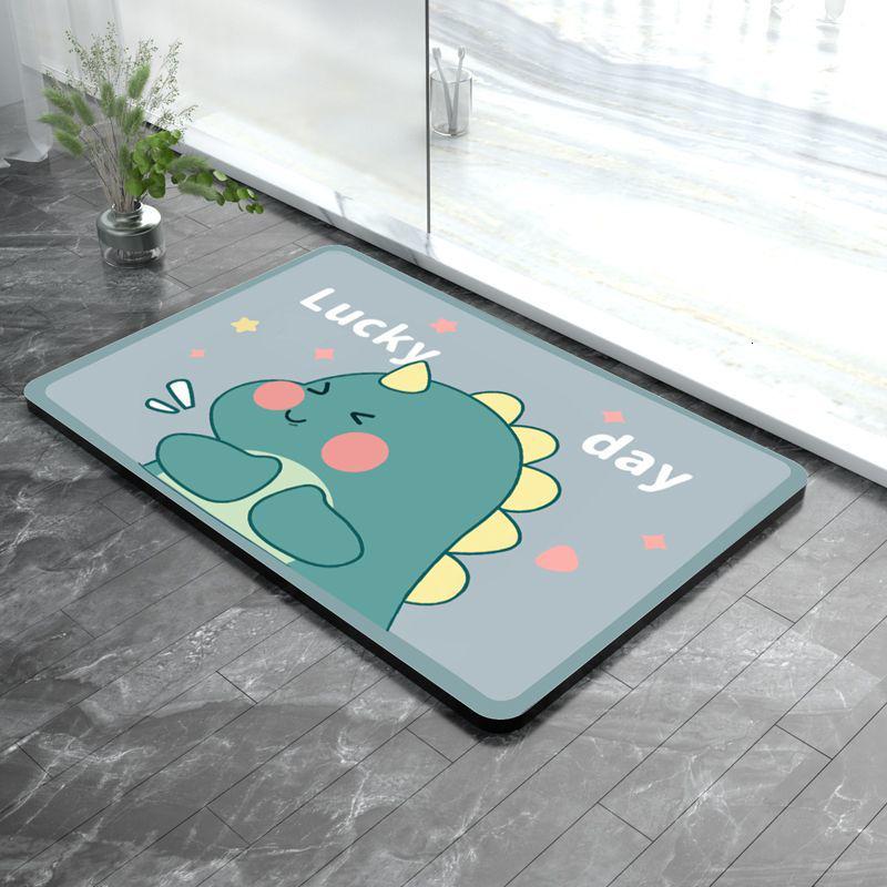 卫生间地垫浴室吸水地垫脚垫入户进家用垫厕所地毯洗手间垫子_644 60.1cm+90.3cm丨特大号 加厚款丨呆萌龙丨长方形丨1个装