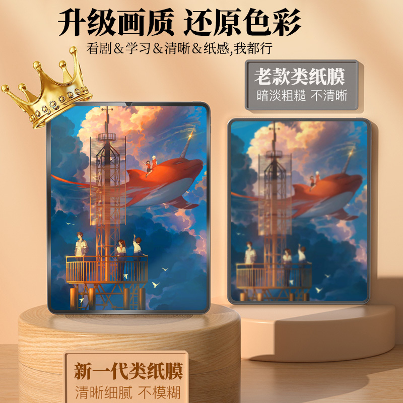 ESCASE[贴坏包赔]ipad mini6钢化膜2021新款8.4英寸英寸苹果平板电脑迷你6屏幕贴膜高清玻璃保护膜