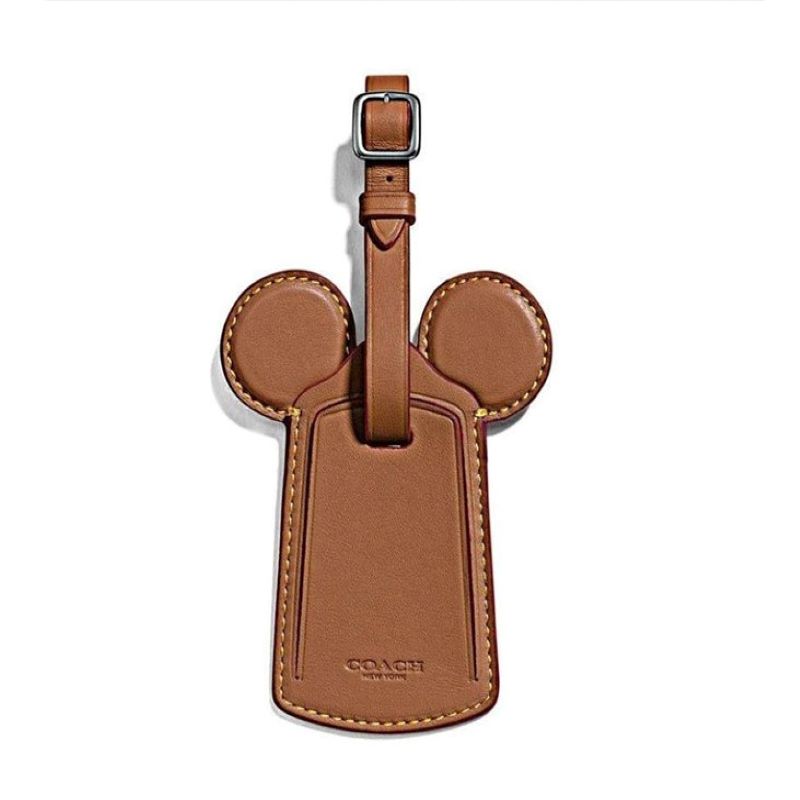 [直营]Disney x Coach 蔻驰 联名限量版 58945米奇耳朵行李吊牌 红色 吊牌 牛皮 箱包配件高清大图