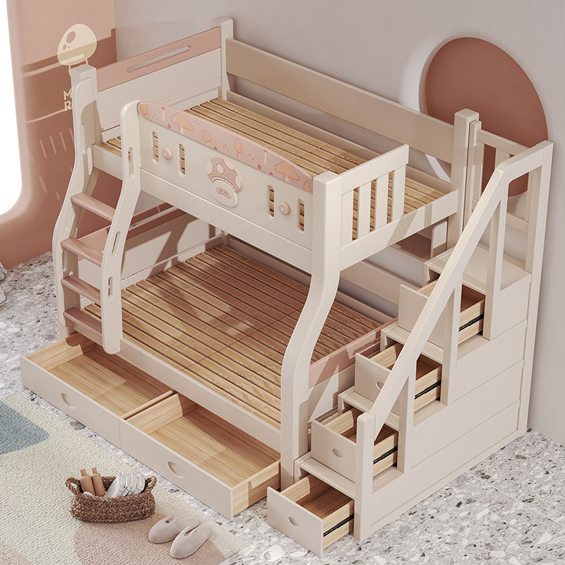 床双层床实木高低床成人床大人床成年床多功能母子床上下铺木床双人床